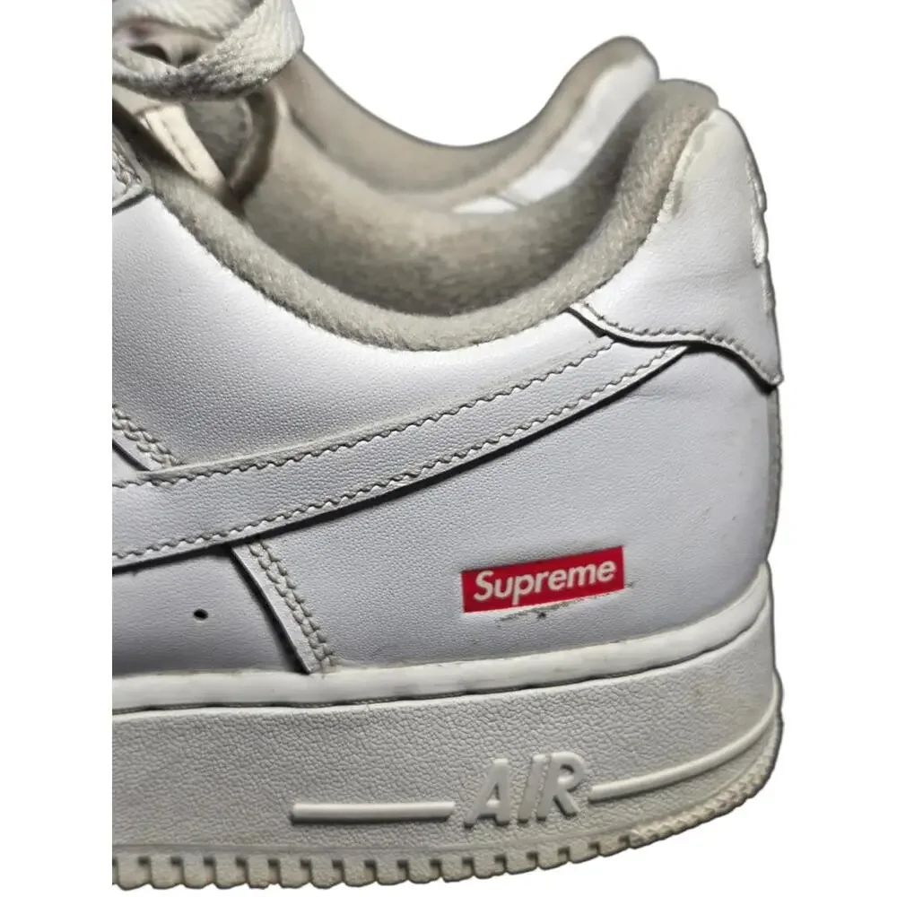 Size 10.5 - Nike Air Force 1 x Supreme Low Box‎ Logo White SB11